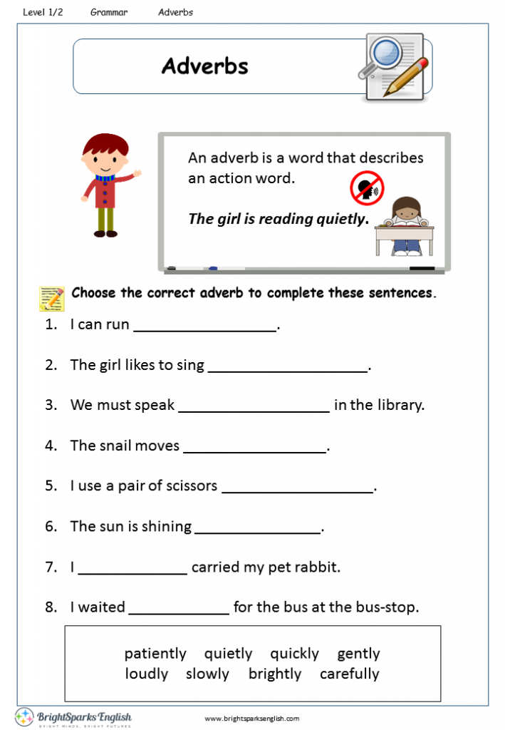 Adverbs Worksheet English Treasure Trove