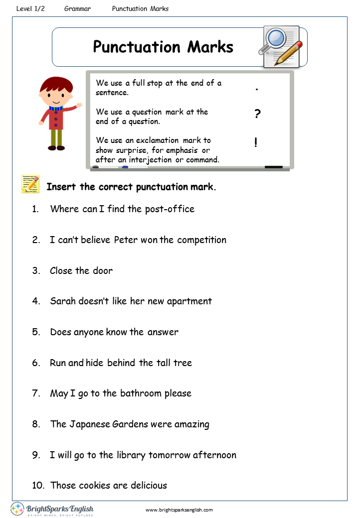 English Grammar And Punctuation Test 6