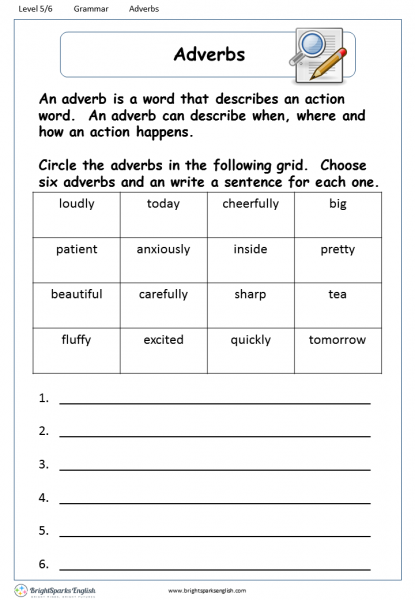 Adverbs Worksheet English Treasure Trove
