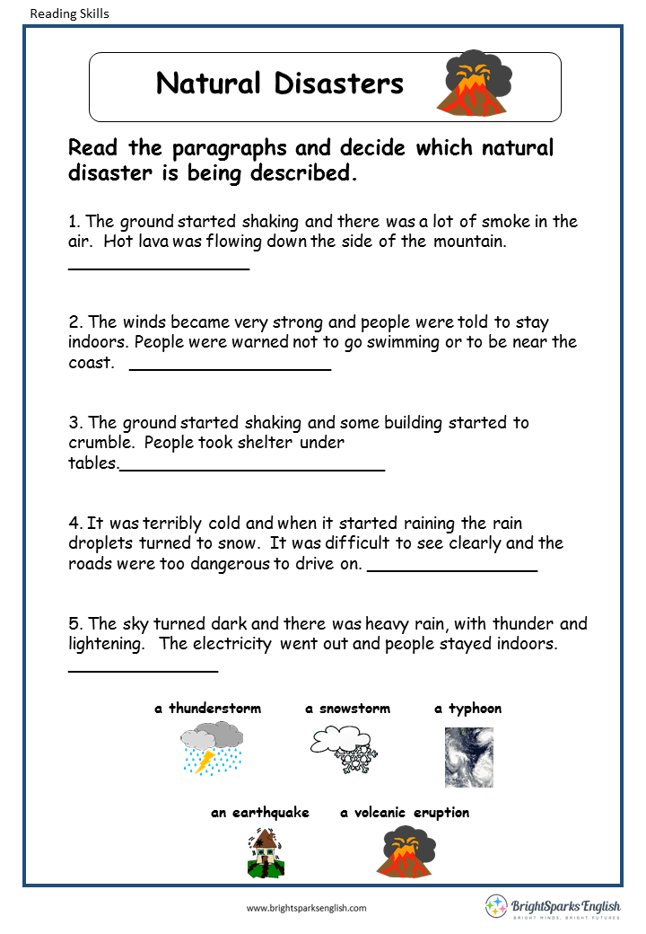 Writing natural disasters
