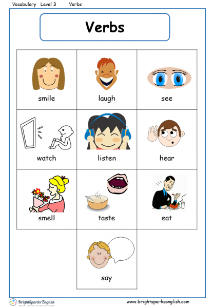 verbs english vocabulary worksheet english treasure trove