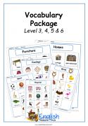 Vocabulary Package Level 3, 4, 5 & 6