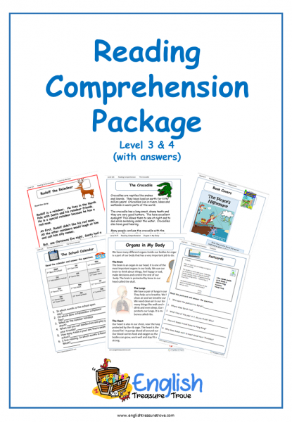 reading comprehension Level 3 & 4 Package