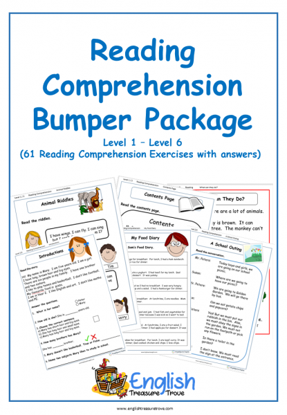 reading comprehension bumper package